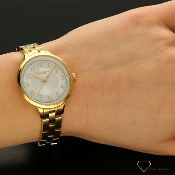Zegarek damski BRUNO CALVANI złoty srebrna tarcza BC9596 GOLD. Zegarek damski w złotej kolorystyce ze srebrną tarczą. Zegarek damski wyposażony w mechanizm kwarcowy zasilany na baterię (2).jpg